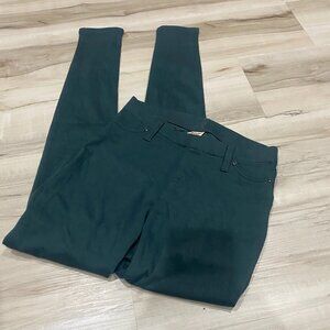 Faded Glory Olive Green Skinny Jeans Stretch Mid Rise Women’s XS 0-2 0213